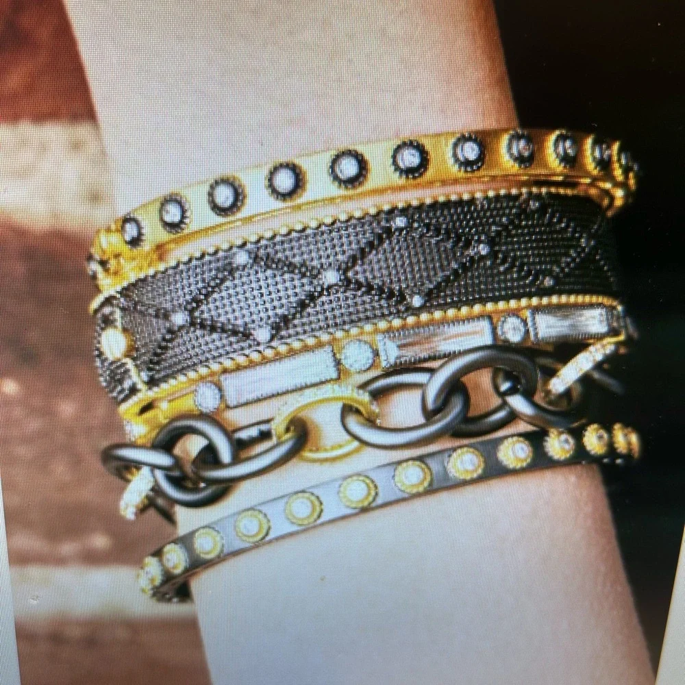 Freida Rothman signature textured hinged bangle new - Picture 3 of 12